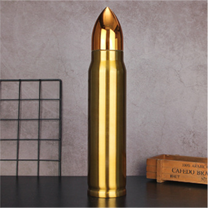 500ml 750ml1000mlステンレス鋼真空断熱銅ポリッシュショットガンシェル弾丸形状タンブラー - Product Image 3