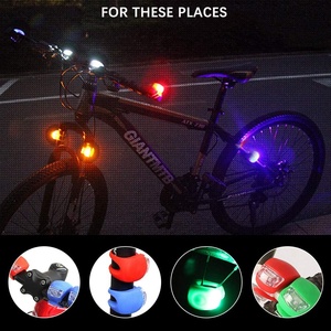 Lumière de vélo avant et arrière à LED en silicone étanche pour la sécurité nocturne, personnalisable en usine BSCI - Product Image 4