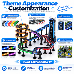 En gros, Ensemble de pistes de billes de compétition avec logo personnalisé OEM, avec éclairage LED, pour jeu de simulation de course, labyrinthe et rallye - Product Image 4