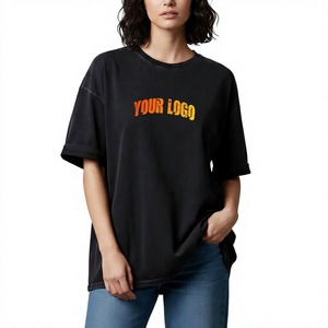T-shirt oversize pour femme, style streetwear, coton, décontracté, de haute qualité, personnalisé OEM, 200 g/m², pour le sport et la mode. - Product Image 4