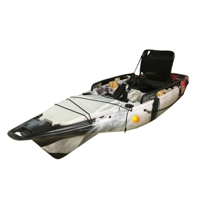 Đầu bên phải KA34 13ft 390*95*35cm 45kg duy nhất Fisher <span class=keywords><strong>Kayak</strong></span> Touring <span class=keywords><strong>Kayak</strong></span> với ổ bàn đạp Hệ Thống Câu Cá <span class=keywords><strong>Kayak</strong></span> ngồi trên đầu câu cá - Product Image 2