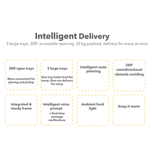 Robots de Service de livraison de nourriture intelligents Navigation automatique camion de nourriture <span class=keywords><strong>Restaurant</strong></span> et hôtel <span class=keywords><strong>Robot</strong></span> de Service de nourriture - Product Image 3