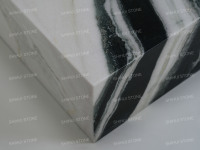 Table basse en marbre blanc Panda naturel SH STONE, socle poli, mobilier de salon minimaliste de luxe, table centrale