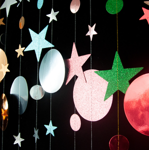 4m <span class=keywords><strong>Star</strong></span> Moon Circle Dot Garland Decoración de fiesta Brillo metálico Colgante Crescent Twinkle <span class=keywords><strong>Little</strong></span> <span class=keywords><strong>Star</strong></span> Streamers - Product Image 2
