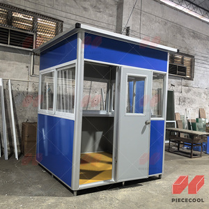 Cabine de Garde Mobile Moderne Écologique Légère et Étanche en Panneaux Sandwich pour Bureau de Billetterie et Poste de Garde <span class=keywords><strong>à</strong></span> Vendre - Product Image 2