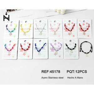 Pulseras con dijes de nudo de siete estrellas de acero inoxidable, unisex, bonito regalo hecho a mano - Product Image 1