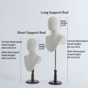 Maniquí de espuma de PU ajustable para hombre, cabeza de maniquí de moda en pose de pie, soporte de exhibición de metal para confección, <span class=keywords><strong>busto</strong></span> para ropa y bufandas, elegante - Product Image 5
