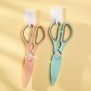 <b>Kitchen</b> <b>Scissors</b> Stainless Steel Multi Functional For Cooking Food Prep With Sharp Blades Pink Green Blue Colors - Product Image 4