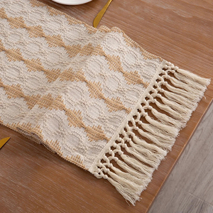 Wholesale <b>Washable</b> Machine Braided Rustic Table Decoration <b>Runner</b> for Living Room Bridal Shower with Tassels - Product Image 3