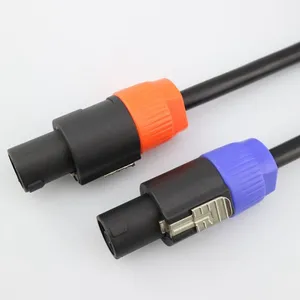 Factory OEM Wholesale Audio power cannon cable 10m 20m 2.5mm DJ speaker speak connector plug DMX speakon cable