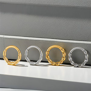 Nhẫn khuyên titan Fuxuan ASTM, trang sức body piercing, khuyên tai Helix, bán buôn khuyên tai, khuyên mũi, khuyên tai bản lề - Product Image 3