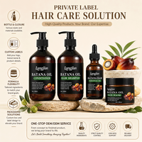 Kit de Croissance Capillaire Professionnel Végan Anti-Casse et Revitalisant pour le Cuir Chevelu, Épaississant à la Batana, pour Salons de Coiffure