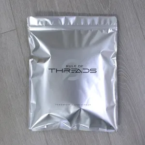 Custom Logo Printing Waterproof Aluminum Foil Socks Garment Men's Ladies Underwear Plastic Ziplock Packaging Bag