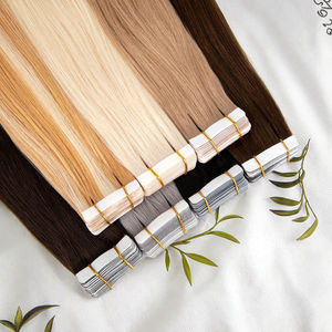 工厂价优质双拉丝100%真人发供应商22英寸胶带接发 - Product Image 1