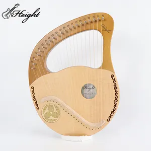 Buy Rosewood 10 Strings Black/Gold Lyre Harp - Woodwind Instruments
