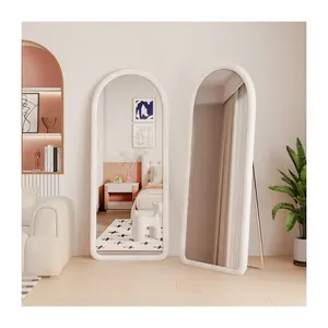 High Definition Decorative Full Length Body Dressing Free Standing Floor Wall Home Decor Blast Flannel Bound Framed Mirror