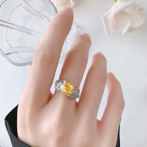 เครื่องประดับสุดหรูเป็นมิตรกับสิ่งแวดล้อมทองแดง 8*8 มม. แหวนโบว์ประดับเพชรคิวบิกเซอร์โคเนียสีฟ้าสำหรับของขวัญพรีเมี่ยมสุดโรแมนติก - Product Image 6