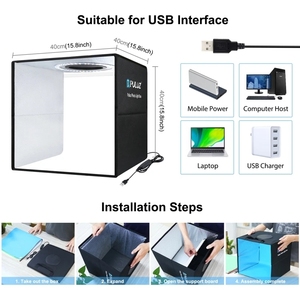 PU5041B 40cm <span class=keywords><strong>Photo</strong></span> <span class=keywords><strong>Studio</strong></span> <span class=keywords><strong>Photo</strong></span> Boîte Photographie Soft Box Portable Pliant <span class=keywords><strong>Studio</strong></span> Shoot Tente Boîte Kit 12 Couleur <span class=keywords><strong>Fond</strong></span> - Product Image 5