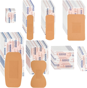 Pack familial de pansements adhésifs imperméables en PE, boîte de 100 unités, <span class=keywords><strong>bande</strong></span> <span class=keywords><strong>super</strong></span> élastique respirante, CE, OEM, vente en gros, personnalisable - Product Image 1