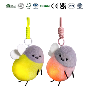 Porte-clés en gros, Veilleuse mignonne et moelleuse en forme de <span class=keywords><strong>luciole</strong></span>, Décoration de chambre d'enfant, Lampe LED d'ambiance romantique au toucher doux, Pendentif - Product Image 1