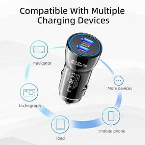 Caricabatterie per Auto con <span class=keywords><strong>Presa</strong></span> <span class=keywords><strong>Accendisigari</strong></span> 75W USB Type C PD Ricarica Rapida 45W Adattatore Universale Certificato CE - Product Image 5