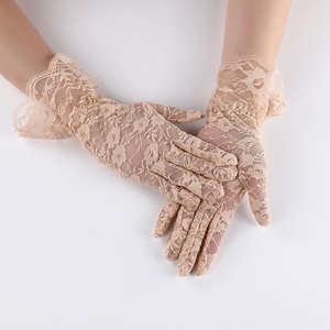 Gants de mariage en dentelle pour femmes Sexy Summer Cycling protection Bridal Gloves Short Wedding Hand Gloves - Product Image 4
