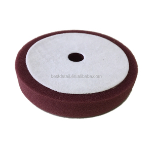 New 6 "150mm Thông Minh Bằng Phẳng Miếng Đệm DA Bọt Đỏ Cắt Trung Pad cho Tự Động Đánh Bóng Chi Tiết Chăm Sóc Xe - Product Image 6