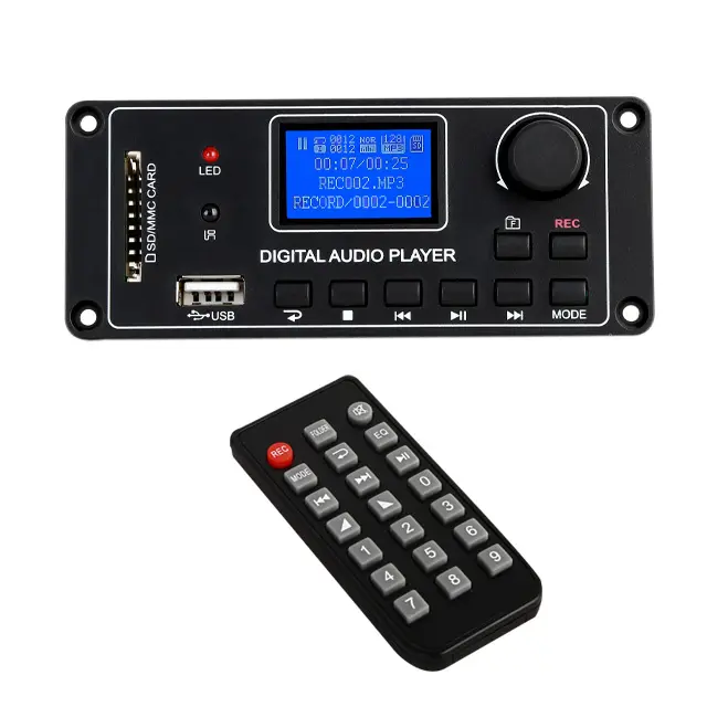 Computador e escritório, placa decodificadora de áudio multimídia, alto-falante portátil, entrada auxiliar, usb, fm, display lcd, wma, wav, mp3