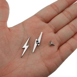 Yyangz PCS Lightning Decorative <b>Screws</b> <b>White</b> Metal Hardware Accessories For Bags Handbags And Leather Goods For Leather Jackets - Product Image 5