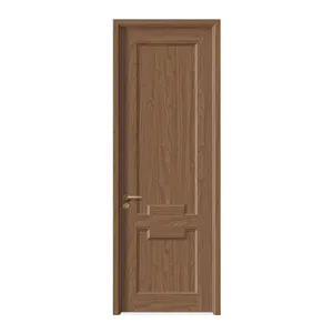 Customize Indoor Room Wooden Prehung Interior Doors Melamine Veneer Bedroom Door Apartment Hotel Doors For Houses