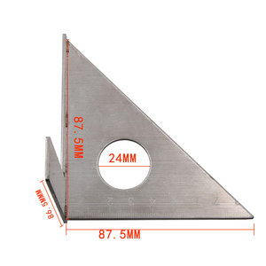 Regla de Ángulo Recto de Acero Inoxidable Mr Drill de 87.5 mm, Herramienta de Medición Triangular para Trabajos en Madera - Product Image 1