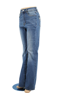 Pantalon en <span class=keywords><strong>jean</strong></span> <span class=keywords><strong>femme</strong></span> bleu clair <span class=keywords><strong>avec</strong></span> broderie florale sur les poches arrière - Product Image 5