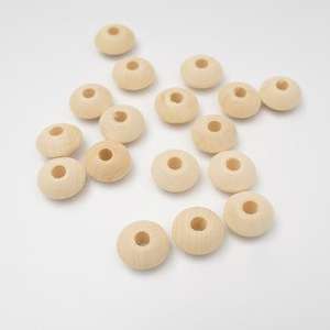 Cuentas de ábaco de madera maciza de varios tamaños, troncos sueltos, separados, decorativos, artesanías, procesamiento plano de cuentas - Product Image 4