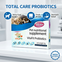 Probiotiques pour animaux de compagnie les plus vendus, complément alimentaire pour l'équilibre de la flore intestinale, renforcement immunitaire, santé digestive pour animaux de compagnie âgés