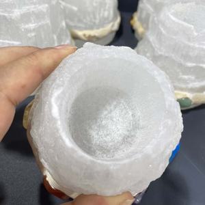All'ingrosso cristalli di alta qualità pietre curative Selenite torri lampade di cristallo portacandele - Product Image 4