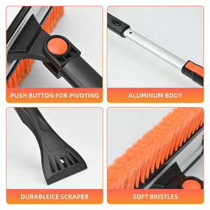 Có thể điều chỉnh thanh nhôm xe tuyết bàn chải và băng <span class=keywords><strong>scraper</strong></span> cho xe kính chắn gió tuyết làm sạch với có thể tháo rời đầu - Product Image 6