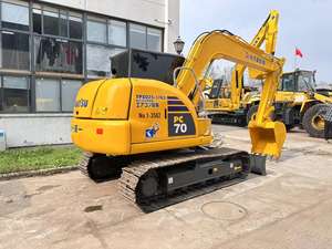 Gran oferta de excavadoras sobre orugas Komatsu PC70 de 7 toneladas usadas, máquina japonesa de segunda mano con motor de bomba compatible con EPA - Product Image 3