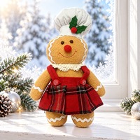 Décoration de Noël : Peluche Père Noël, Bonhomme de neige, Ours en peluche super doux en coton PP, anti-stress