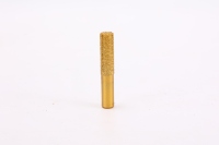 Fraise droite diamantée dorée pour découpe/fraisage, personnalisable OEM/ODM, angle hélicoïdal 45°, structure de fraise frontale HRC 45, insert PCD