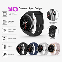 Reloj Inteligente TFT Redondo de 1.28 Pulgadas, Resolución 240*240, Resistente al Agua 30M, Carga Magnética, Reloj Inteligente Deportivo con Funciones de Salud, Batería de 300mAh