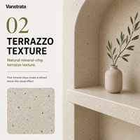 Revêtement mural décoratif écologique sans joint, texture pierre naturelle, alternative au microciment pour bâtiments modernes