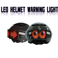 Casque intelligent LED en ABS avec écran programmable par application 16x32, équipement de sécurité pour le cyclisme, la moto et la conduite nocturne, lumière d'avertissement
