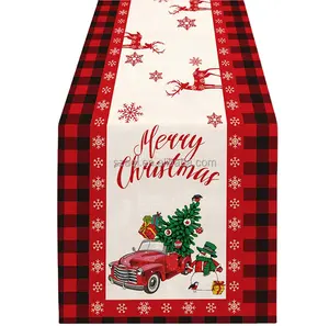 Новый Рождественский настольный флаг домашний Декор ткань печатный коврик для стола