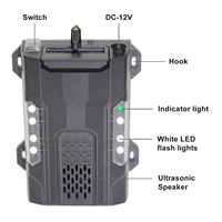 Répulsif à souris ultrasonique GH-716 à brancher avec lumière stroboscopique, alimenté par piles, empêche les souris d'entrer dans les moteurs de voitures