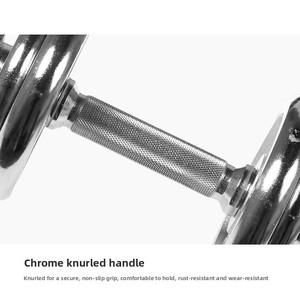 Ensemble cadeau personnalisé en fonte pour hommes, <span class=keywords><strong>fitness</strong></span> et musculation, haltères réglables électroplaqués 10 kg, barre de connexion pour barre d'haltères - Product Image 3
