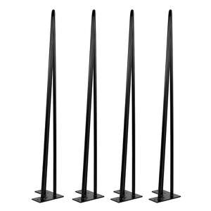 बाल के लिये कांटा पैर 28 ''इंच थोक सस्ते काले यू वी के आकार का आयरन स्टील रेस्तरां डेस्क पैर भोजन धातु फर्नीचर बाल के लिये कांटा टेबल पैर - Product Image 2