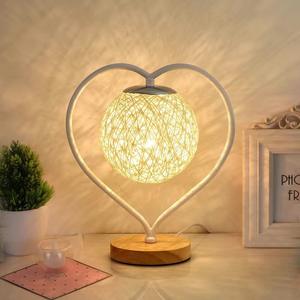 Wedding <b>Table</b> Lamp Instagram-Worthy Heart-Shape <b>Nordic</b> Design Romantic Trendy <b>Bedside</b> Night Light for Bedroom for Breastfeeding - Product Image 5