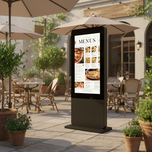 Tablero de menús de pantalla de señalización digital con tecnología QWP resistente a la intemperie para exteriores de grado industrial de 65 75 85 pulgadas - Product Image 1