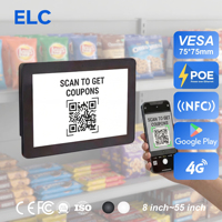 Señalización Digital Android de 10.1 Pulgadas para Tiendas de Abarrotes, para Promoción en los Estantes y Escáner de Cupones con Código QR, Pantalla Táctil