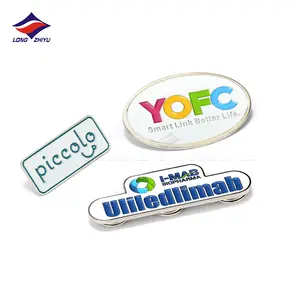 Longzhiyu Custom Funny Character Letter Soft Enamel Badges with Your Own Design Cute Letters Metal Lapel Pins